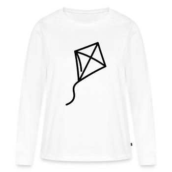 Kite - Women's Premium Organic Long Sleeve Shirt - white - Front - Julia (174cm)