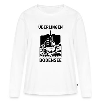 Überlingen Bodensee Silhouette Wahrzeichen - Frauen Premium Bio Langarmshirt - Weiß - Vorne - Julia (174cm)