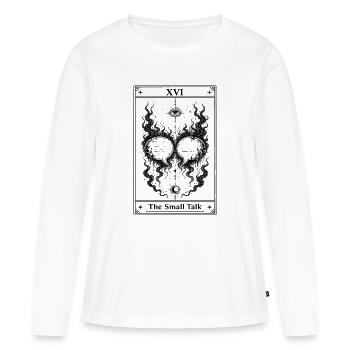 Small Talk | Tarotkarte Alltag - Frauen Premium Bio Langarmshirt - Weiß - Vorne - Julia (174cm)