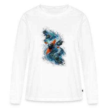 Kayak rapide sur eau bleue - T-shirt manches longues Premium bio Femme - blanc - Devant - Julia (174cm)