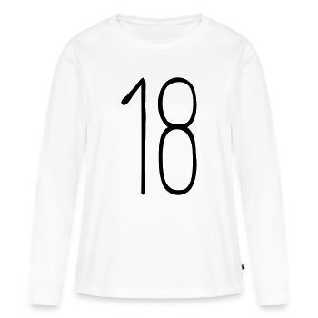 18 - Women's Premium Organic Long Sleeve Shirt - white - Front - Julia (174cm)