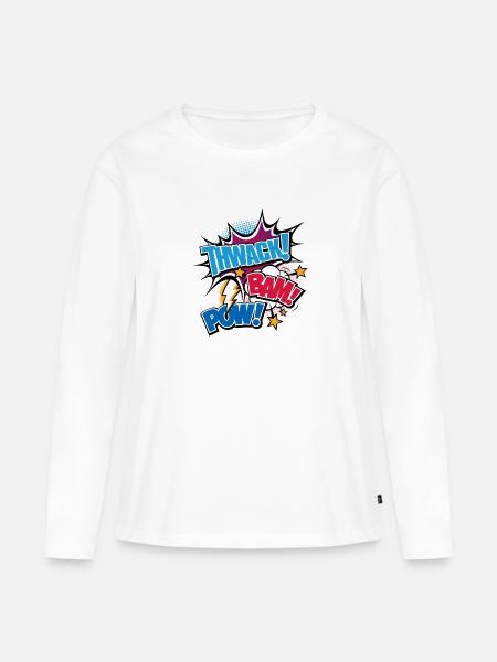 Bam - Frauen Premium Bio Langarmshirt - Weiß