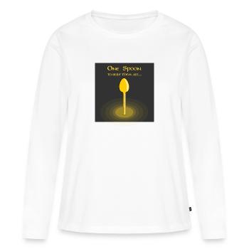 A spoon to groom them - Women's Premium Organic Long Sleeve Shirt - white - Front - Julia (174cm)