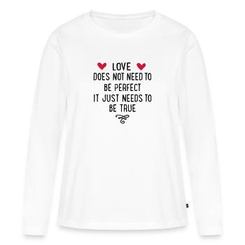 amour - T-shirt manches longues Premium bio Femme - blanc - Devant - Julia (174cm)