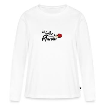 Ich heiße Marvin Filmklassiker - Frauen Premium Bio Langarmshirt - Weiß - Vorne - Julia (174cm)