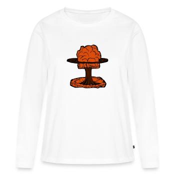 Nuage de champignon d'explosion nucléaire - T-shirt manches longues Premium bio Femme - blanc - Devant - Julia (174cm)