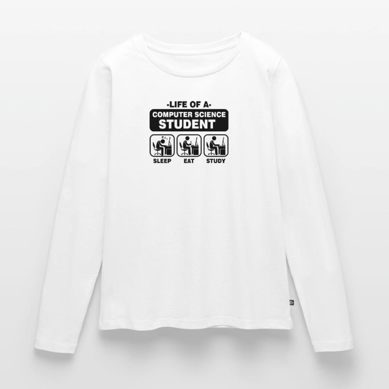 Student Informatik Programming Geschenk Nerd Admin Frauen Premium Bio Langarmshirt