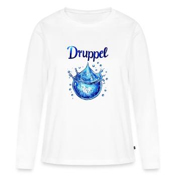 Goutte d’eau - T-shirt manches longues Premium bio Femme - blanc - Devant - Julia (174cm)