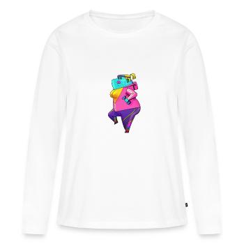 Sweaty lady - Women's Premium Organic Long Sleeve Shirt - white - Front - Julia (174cm)