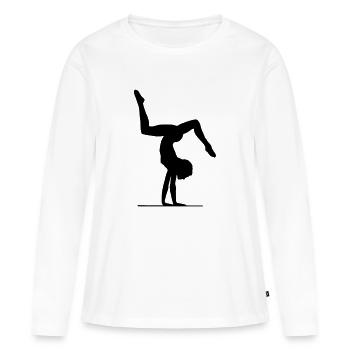 Kunst & Bodenturnen - Frauen Premium Bio Langarmshirt - Weiß - Vorne - Julia (174cm)