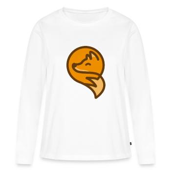 Renard-inside - T-shirt manches longues Premium bio Femme - blanc - Devant - Julia (174cm)