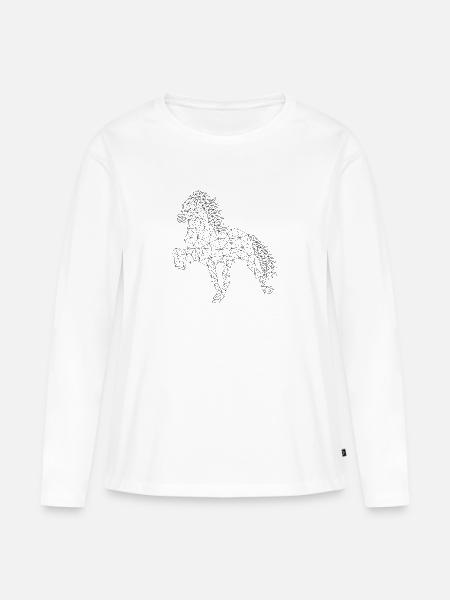 Geometischer Isländer - Frauen Premium Bio Langarmshirt - Weiß