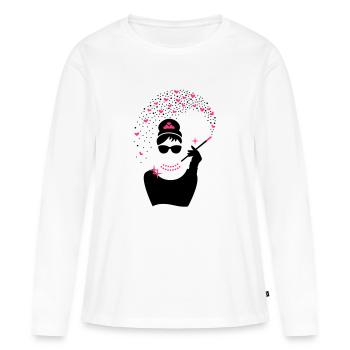 Fille de diamant - Princesse Bijoux - Bijoux - T-shirt manches longues Premium bio Femme - blanc - Devant - Julia (174cm)