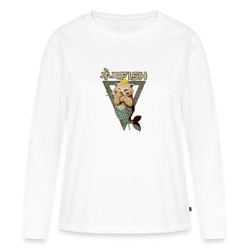 Wels König - Frauen Premium Bio Langarmshirt - Weiß - Vorne - Julia (174cm)