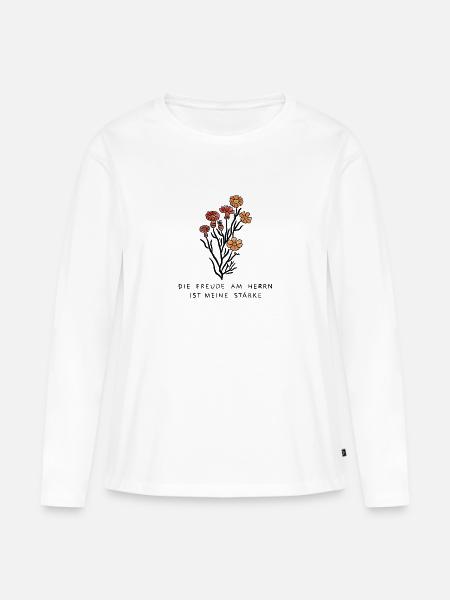 Nehemia 810 - Frauen Premium Bio Langarmshirt - Weiß