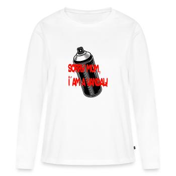 Vandale - T-shirt manches longues Premium bio Femme - blanc - Devant - Julia (174cm)
