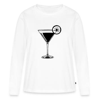 cocktail - T-shirt manches longues Premium bio Femme - blanc - Devant - Julia (174cm)