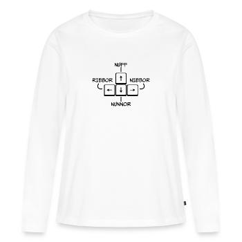 Ossi DDR Ostdeutschland Geschenk - Frauen Premium Bio Langarmshirt - Weiß - Vorne - Julia (174cm)