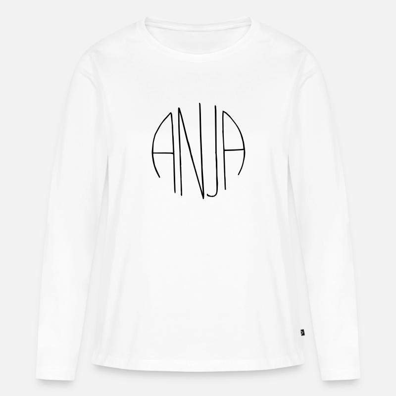 Anja Geschenk - Frauen Premium Bio Langarmshirt - Weiß
