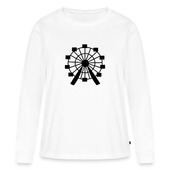 Wiener Riesenrad - Frauen Premium Bio Langarmshirt - Weiß - Vorne - Julia (174cm)