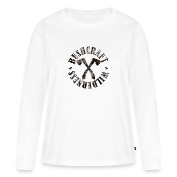 Bushcraft Wilderness - Women's Premium Organic Long Sleeve Shirt - white - Front - Julia (174cm)