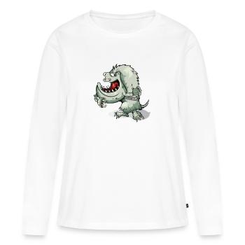 monster - Women's Premium Organic Long Sleeve Shirt - white - Front - Julia (174cm)