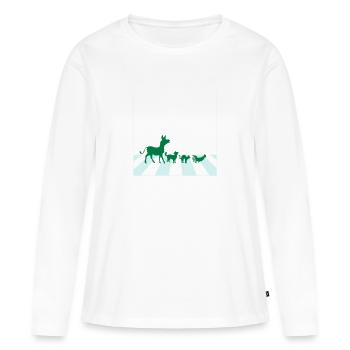 Abbey Road - Musiciens de Brême - T-shirt manches longues Premium bio Femme - blanc - Devant - Julia (174cm)