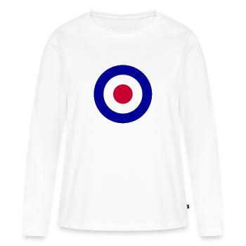 mods target - T-shirt manches longues Premium bio Femme - blanc - Devant - Julia (174cm)