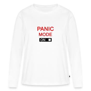 Mode panique sur le mode panique échapper échapper échapper - T-shirt manches longues Premium bio Femme - blanc - Devant - Julia (174cm)