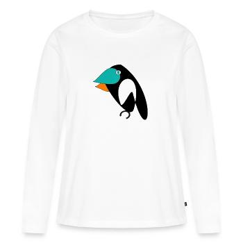 Vogel - Frauen Premium Bio Langarmshirt - Weiß - Vorne - Julia (174cm)