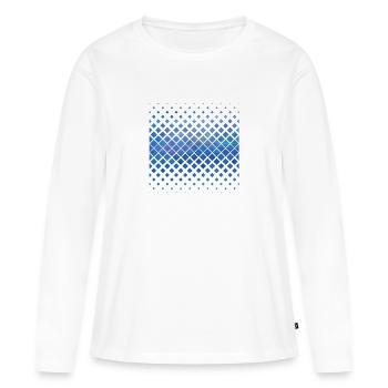 Muster - Frauen Premium Bio Langarmshirt - Weiß - Vorne - Julia (174cm)
