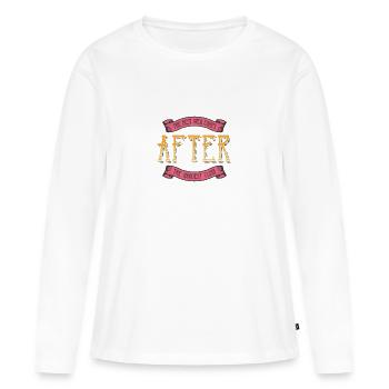 Montée difficile - T-shirt manches longues Premium bio Femme - blanc - Devant - Julia (174cm)