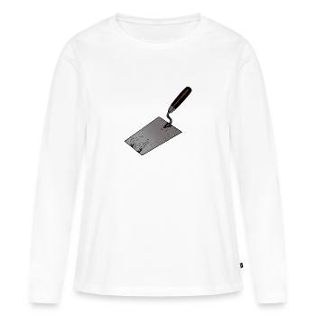 Maurer Kelle - Frauen Premium Bio Langarmshirt - Weiß - Vorne - Julia (174cm)