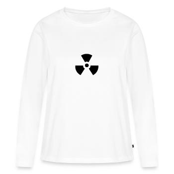 symbole radioactif - T-shirt manches longues Premium bio Femme - blanc - Devant - Julia (174cm)
