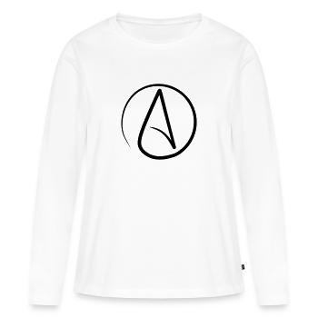 Atheism Symbol - Women's Premium Organic Long Sleeve Shirt - white - Front - Julia (174cm)
