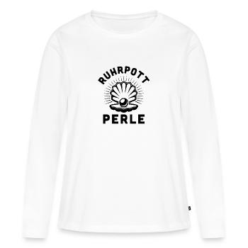 Ruhrpott Perle - Frauen Premium Bio Langarmshirt - Weiß - Vorne - Julia (174cm)