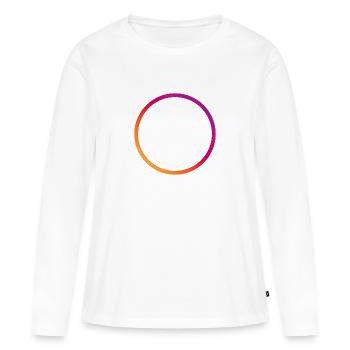 Mockup Instagram New Story - Frauen Premium Bio Langarmshirt - Weiß - Vorne - Julia (174cm)