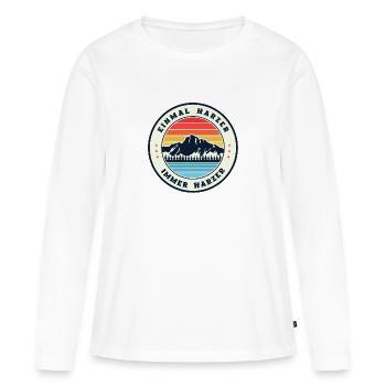Einmal Harzer, Immer Harzer - Frauen Premium Bio Langarmshirt - Weiß - Vorne - Julia (174cm)