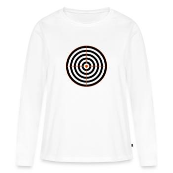 Ziel - Frauen Premium Bio Langarmshirt - Weiß - Vorne - Julia (174cm)
