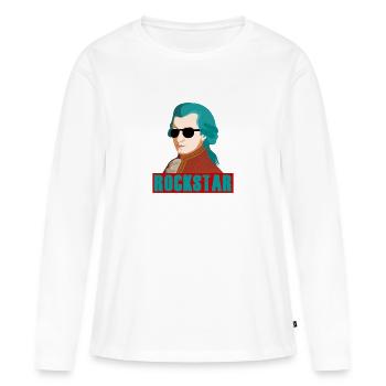 Mozart Star - Frauen Premium Bio Langarmshirt - Weiß - Vorne - Julia (174cm)