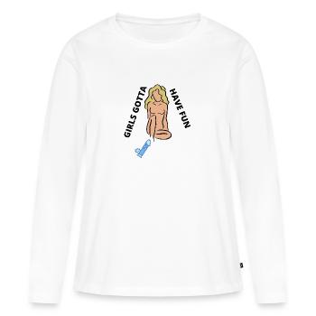 Funny Girls - Women's Premium Organic Long Sleeve Shirt - white - Front - Julia (174cm)