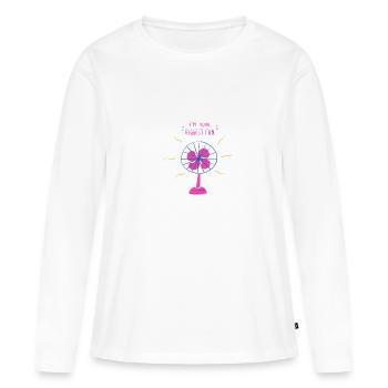 Je suis votre plus grand fan - T-shirt manches longues Premium bio Femme - blanc - Devant - Julia (174cm)