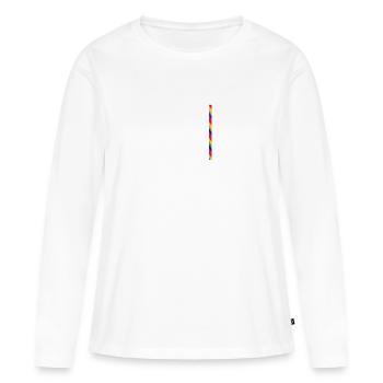 Homosexualité disant Homo Gay Rainbow - T-shirt manches longues Premium bio Femme - blanc - Devant - Julia (174cm)
