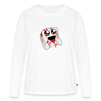Blutiger Marshmallow - Frauen Premium Bio Langarmshirt - Weiß - Vorne - Julia (174cm)