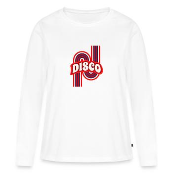 Disko - Frauen Premium Bio Langarmshirt - Weiß - Vorne - Julia (174cm)