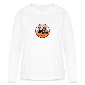 Tige chaud - T-shirt manches longues Premium bio Femme - blanc - Devant - Julia (174cm)