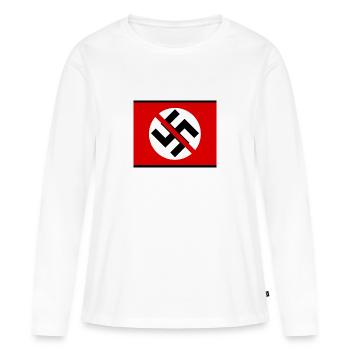 No Swastika Symbol - Women's Premium Organic Long Sleeve Shirt - white - Front - Julia (174cm)