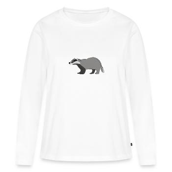 Badger *** blank - Women's Premium Organic Long Sleeve Shirt - white - Front - Julia (174cm)