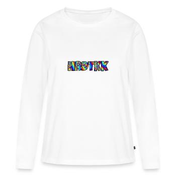 Trippy Hardtekk - T-shirt manches longues Premium bio Femme - blanc - Devant - Julia (174cm)