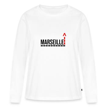 Marseille city French Provence - Women's Premium Organic Long Sleeve Shirt - white - Front - Julia (174cm)